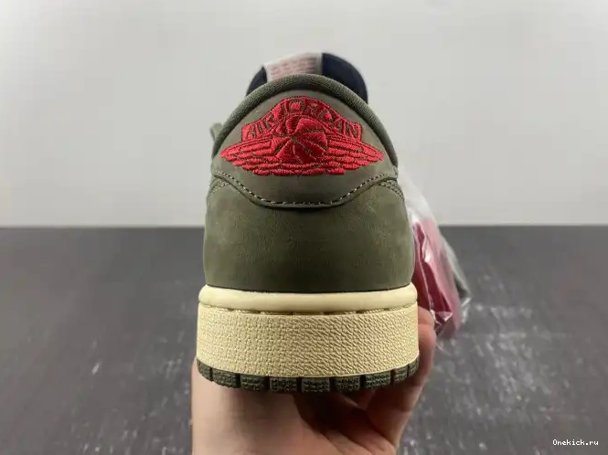 One Kick SCOTT OLIVE' TRAVIS JORDAN AIR LOW DM7866-002 OG SP 1 X 'BLACK 0615